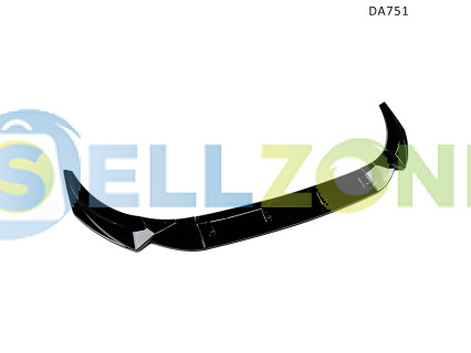 Μαύρο μπροστινό lip spoiler προφυλακτήρα για Audi A4 S4 B9.5 2020+ - DA751